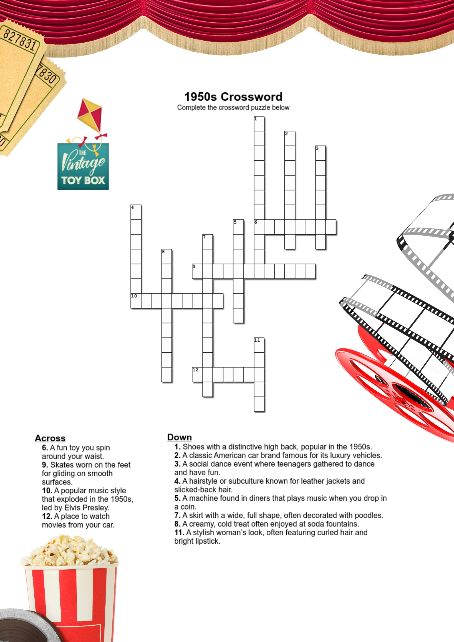 Free Crossword Puzzles Vintage Cars
