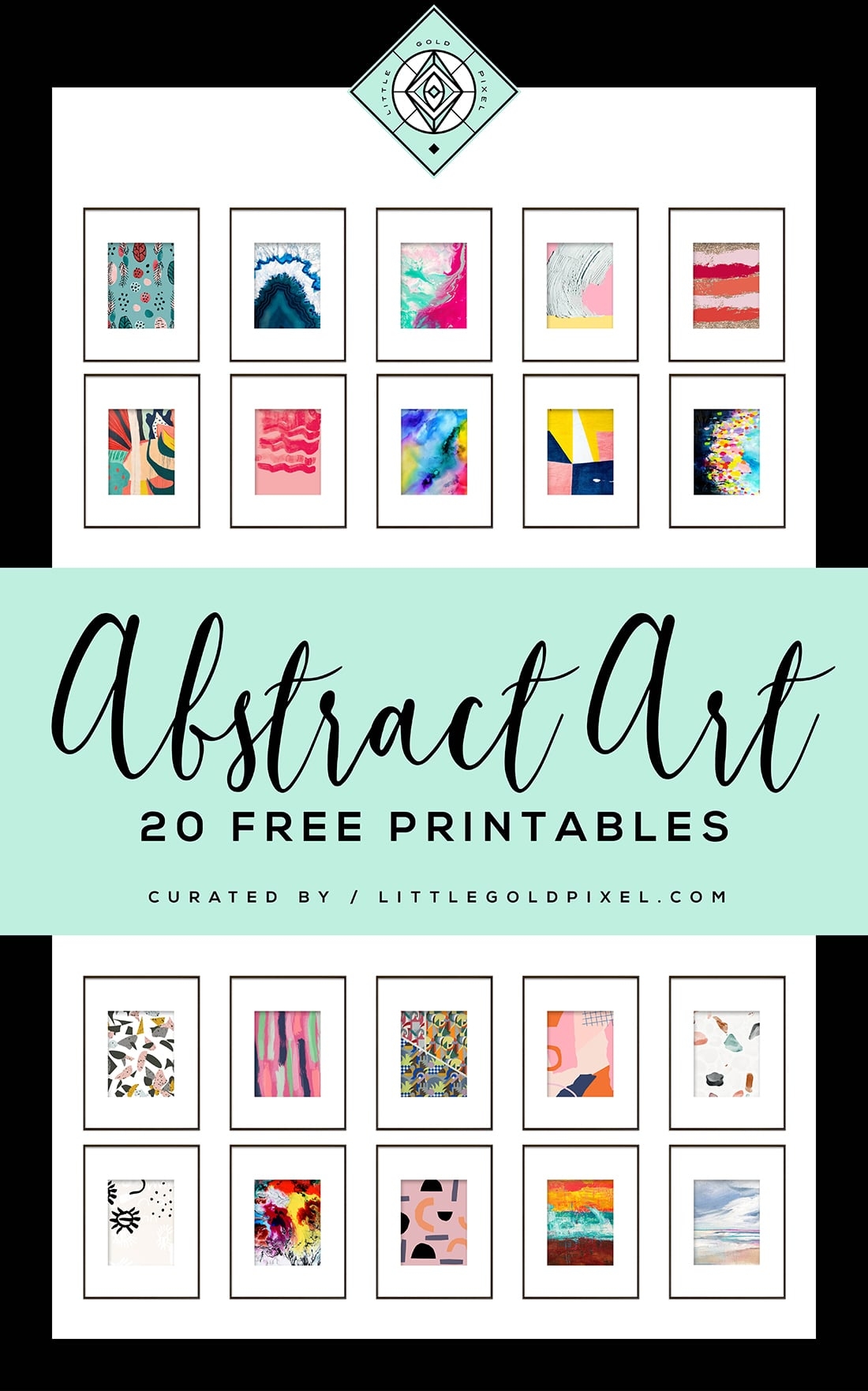20 Free Abstract Art Printables For Your Gallery Walls Little 