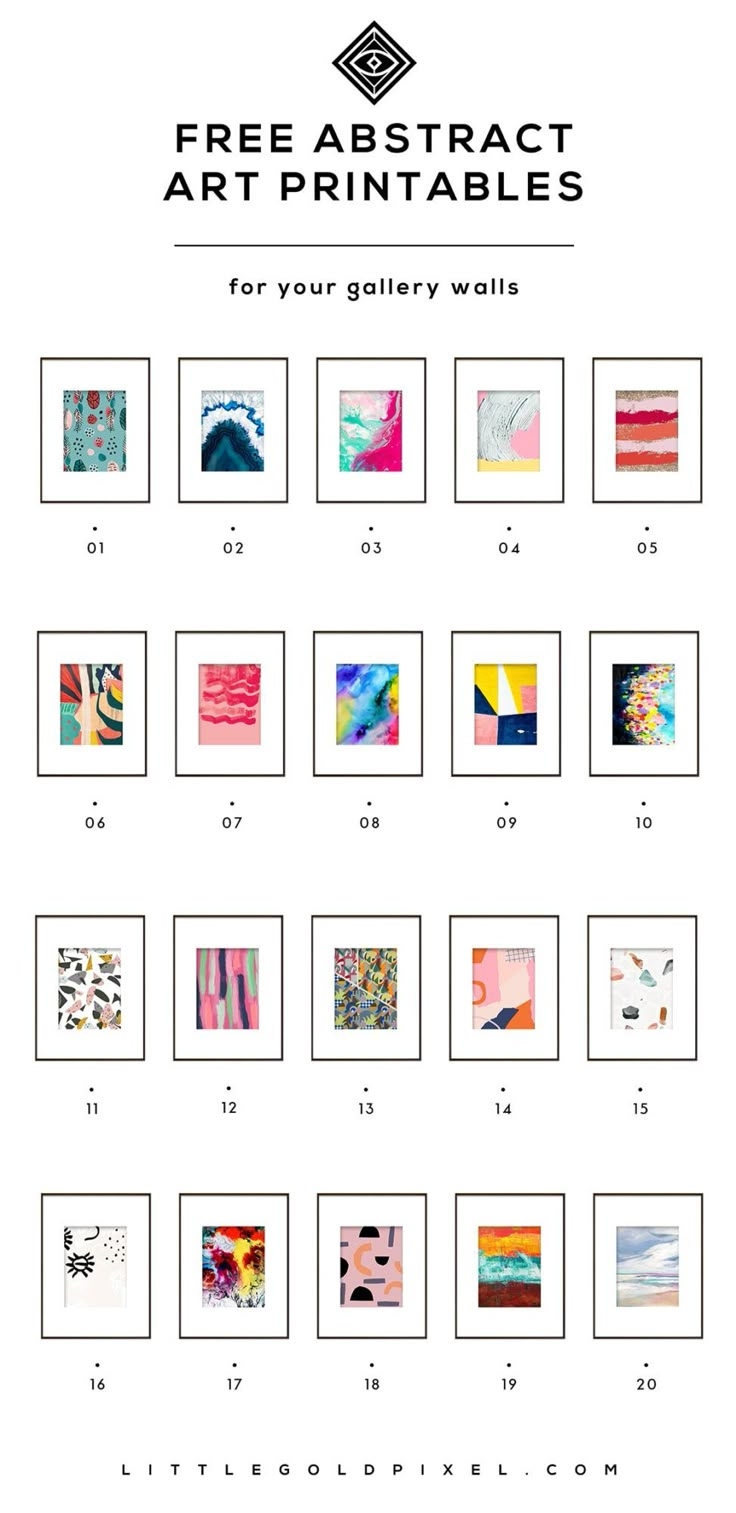 20 Free Abstract Art Printables For Your Gallery Walls Little 