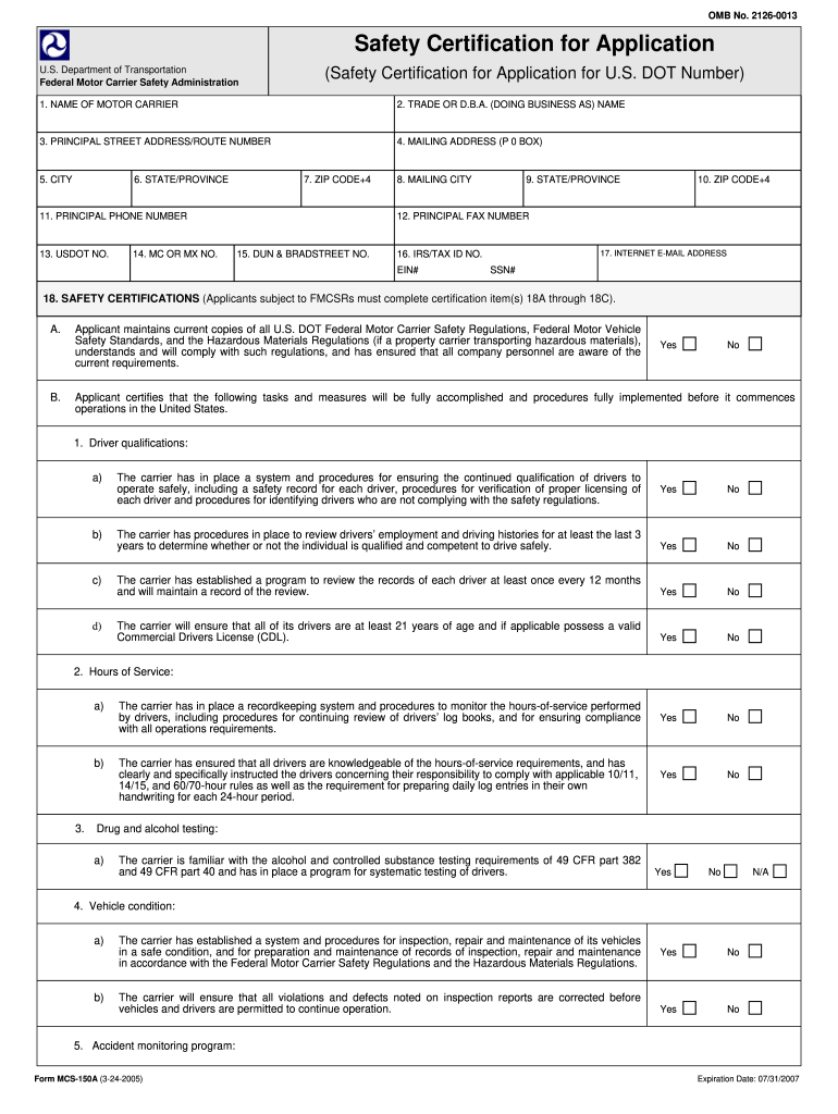 Printable Form Omb No 2126 0006