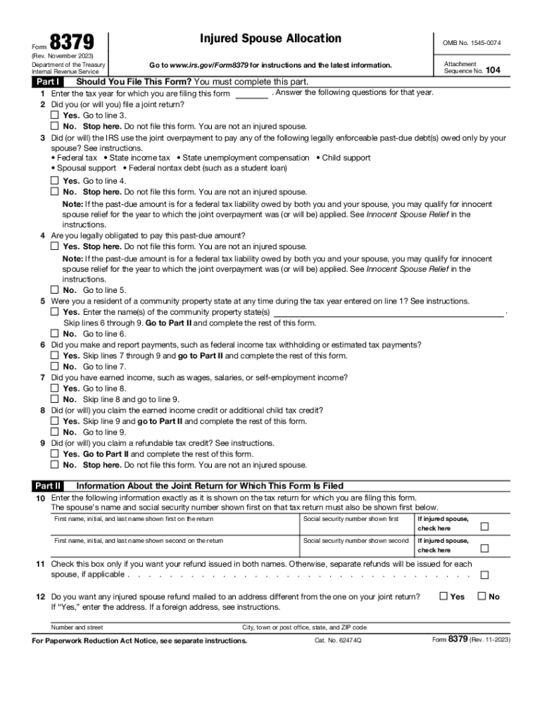 2023 2025 Form IRS 8379 Fill Online Printable Fillable Blank 
