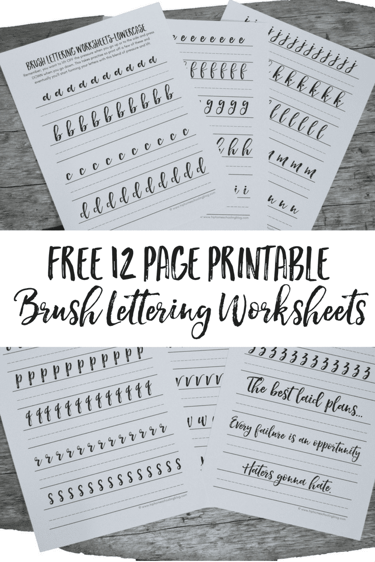 25 Free Brush Lettering Practice Sheets