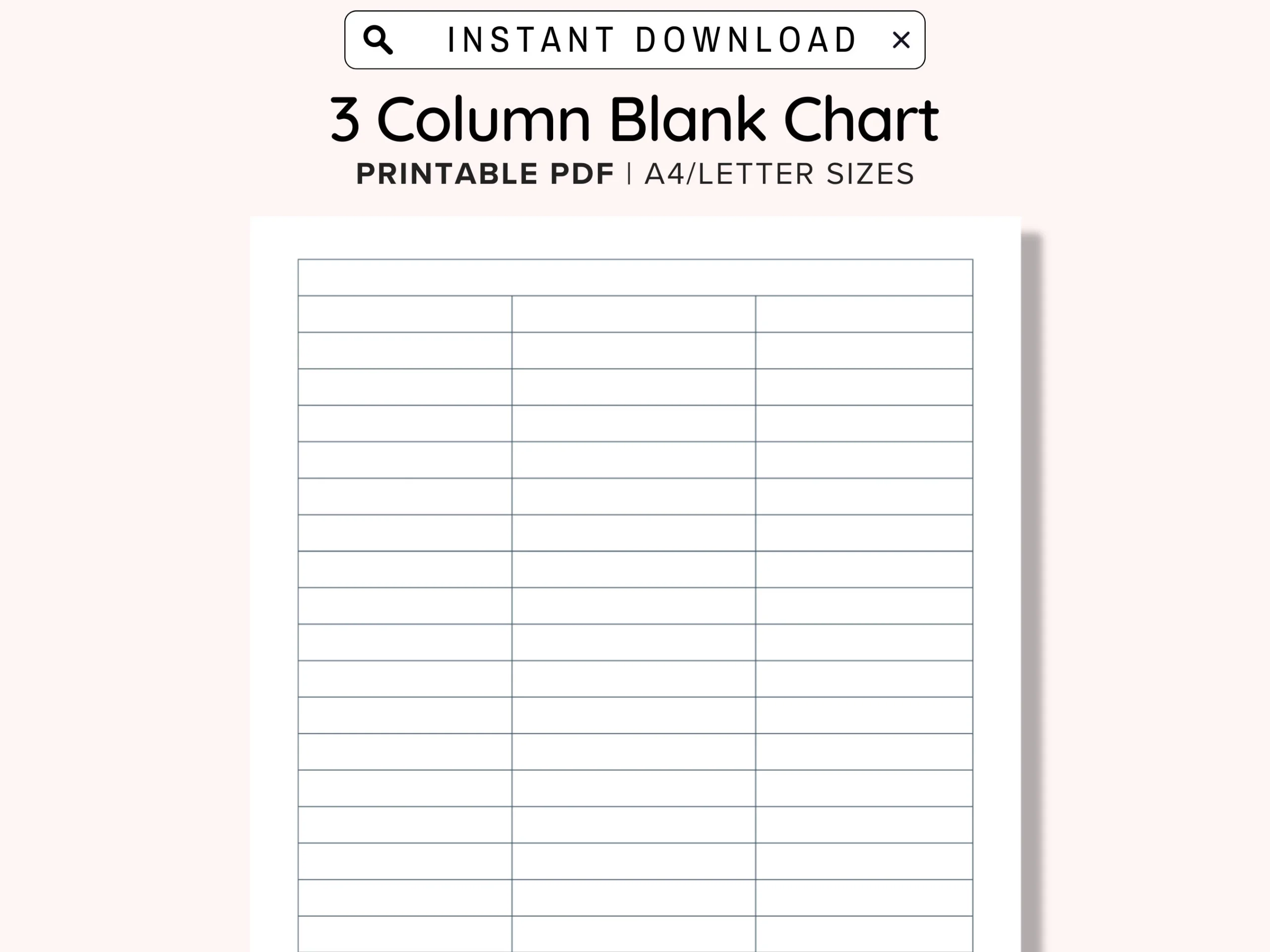 Printable 3 Column Template