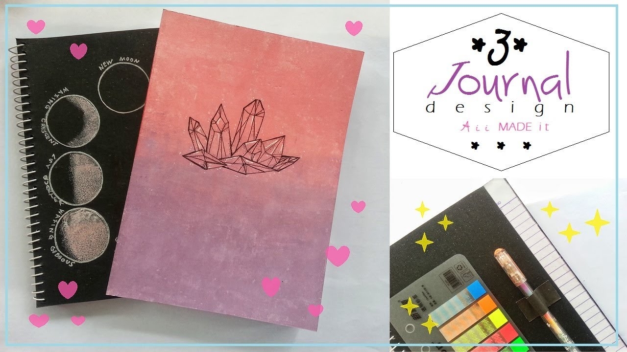 3 DIY Journal Design Ideas Notebook Designs AiiMADEit