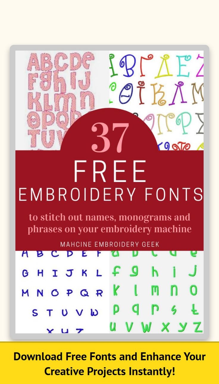 37 Free Embroidery Fonts Download amp Stitch Your Dreams