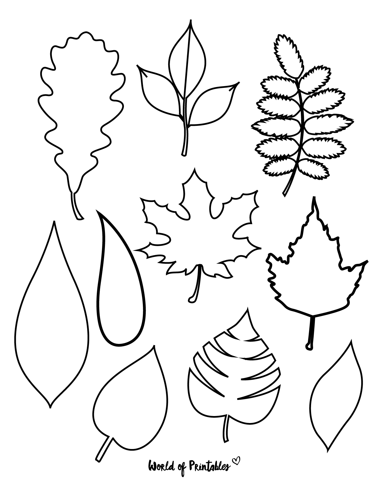 Leaf Pattern Template Printable