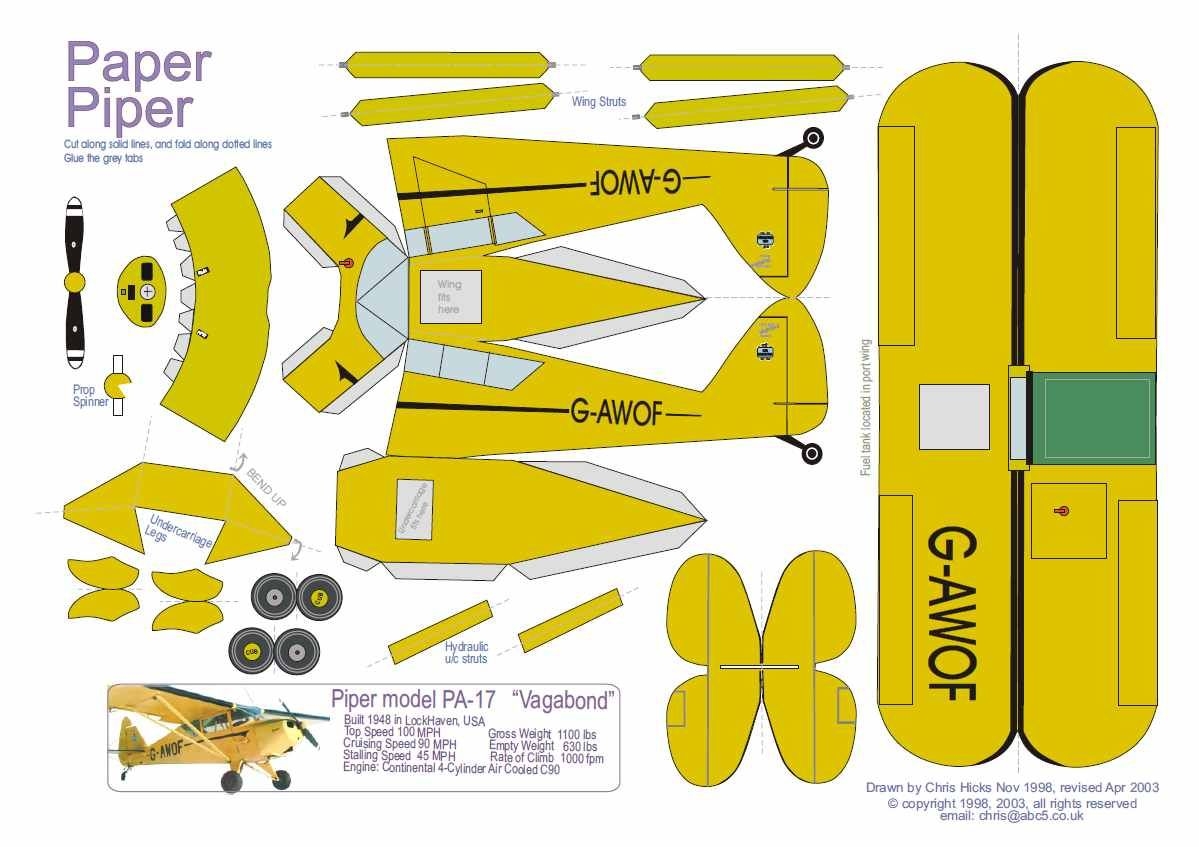 Printable Plane Template