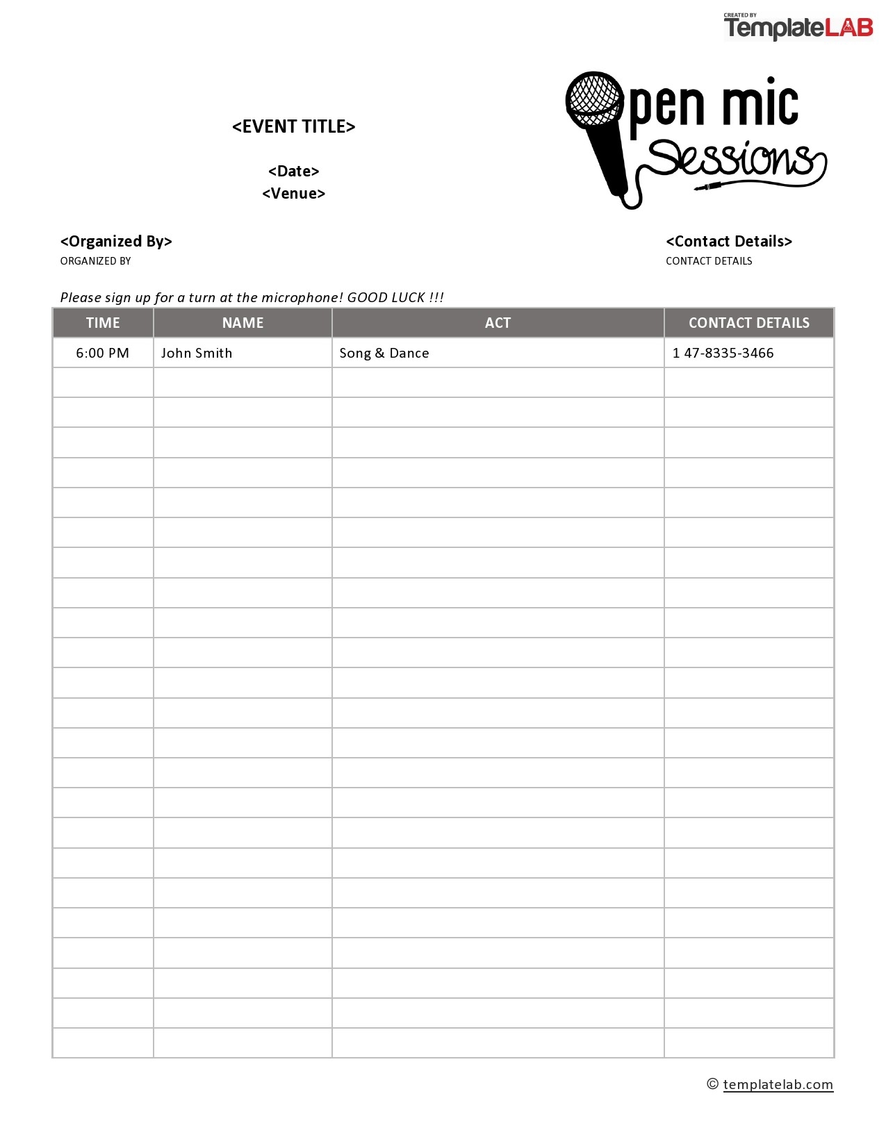 40 Sign Up Sheet Sign In Sheet Templates Word amp Excel 