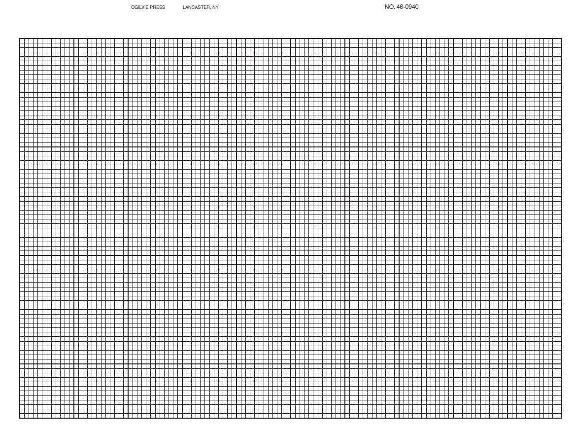 460940 K amp E 12 X 12 Green Grid Graph Paper Size 8 1 2 X 11 