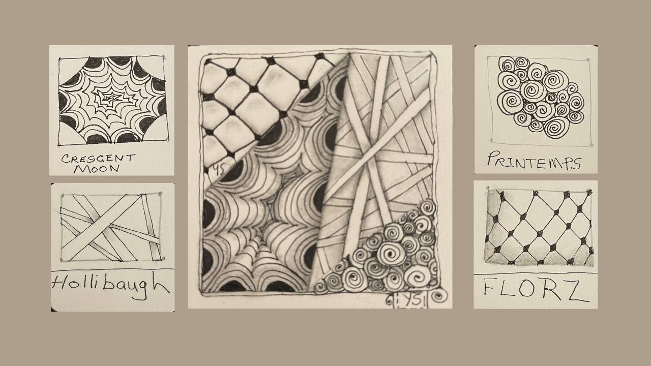 5 Easy Zentangle Patterns For Beginners Step By Step