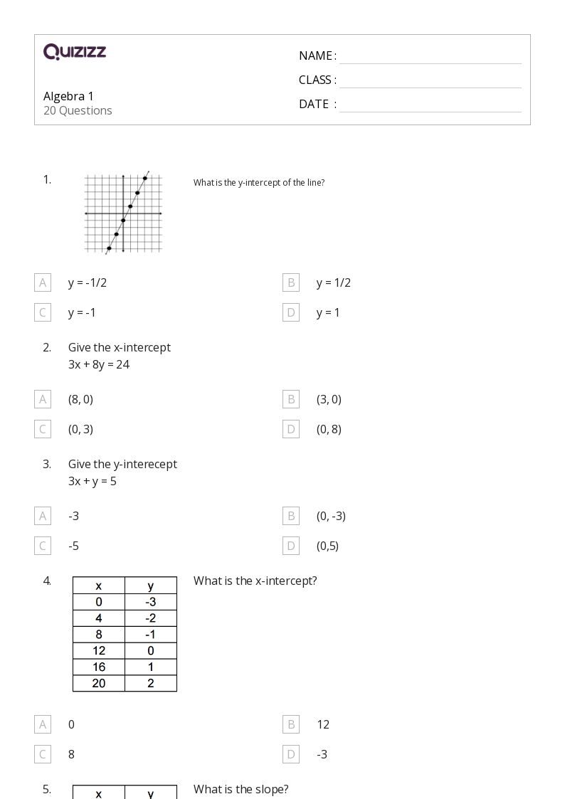 50 Algebra Worksheets For 9th Class On Quizizz Free amp Printable