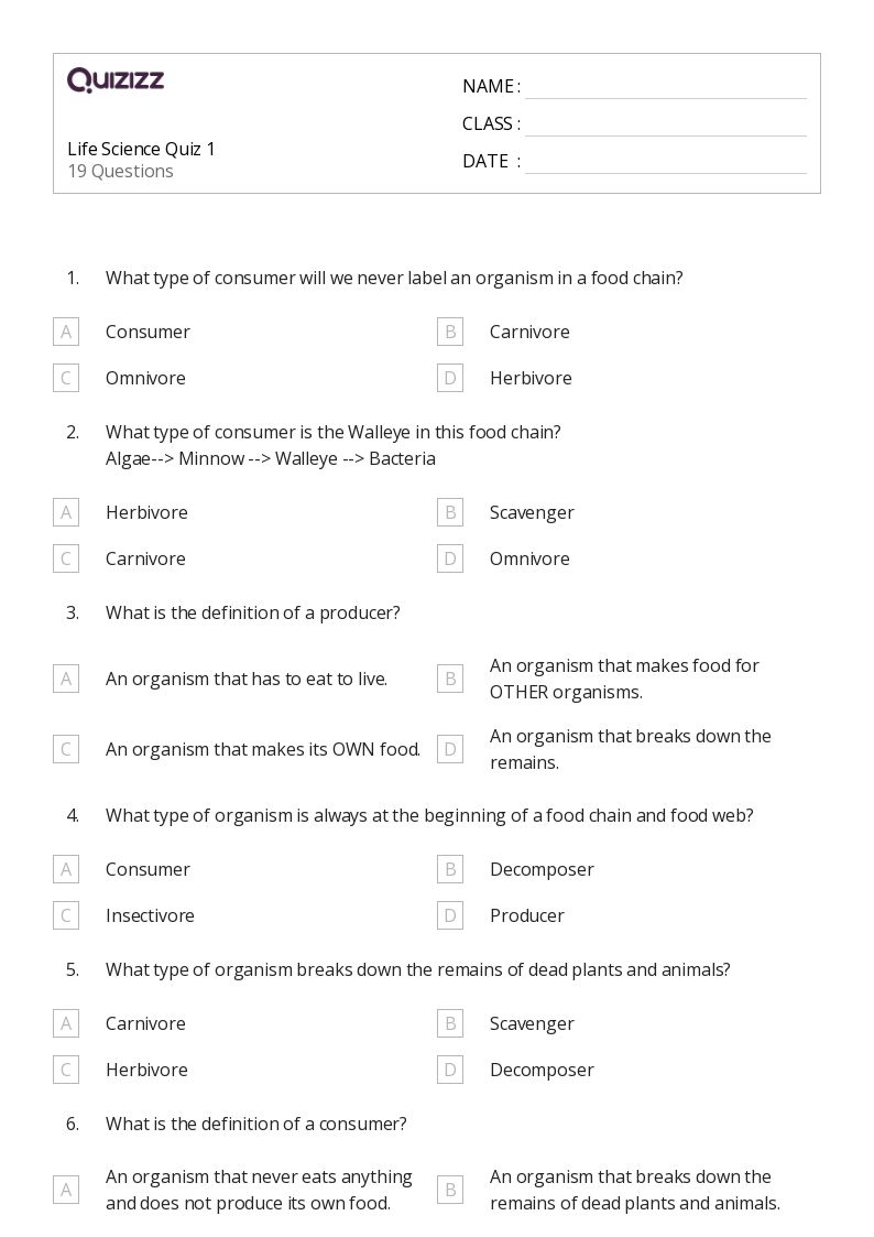 50 Science Worksheets For 5th Class On Quizizz Free amp Printable