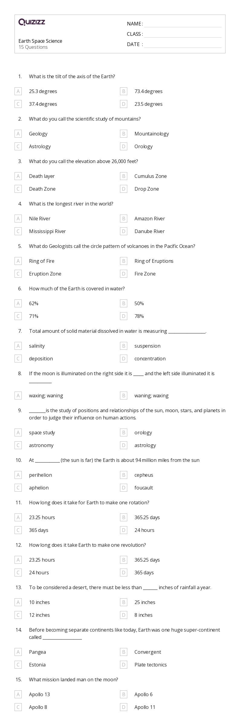 50 Science Worksheets For 7th Grade On Quizizz Free amp Printable