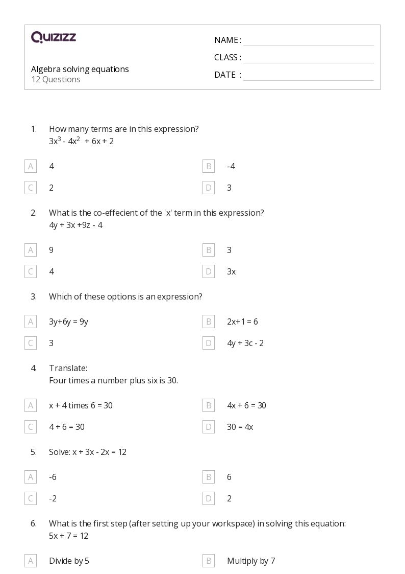 Worksheets Printable Y7