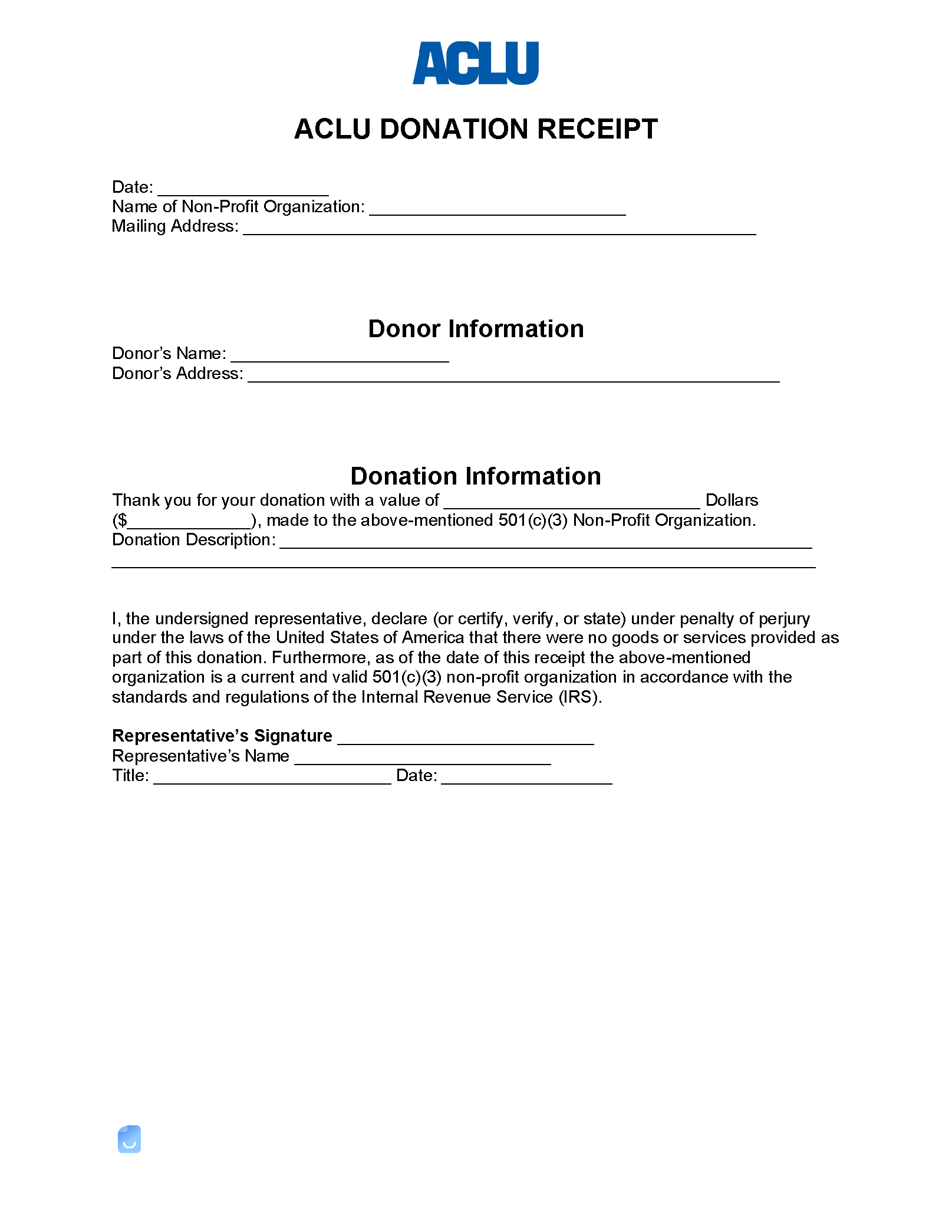 501 c 3 Organization Donation Receipts 6 Invoice Maker