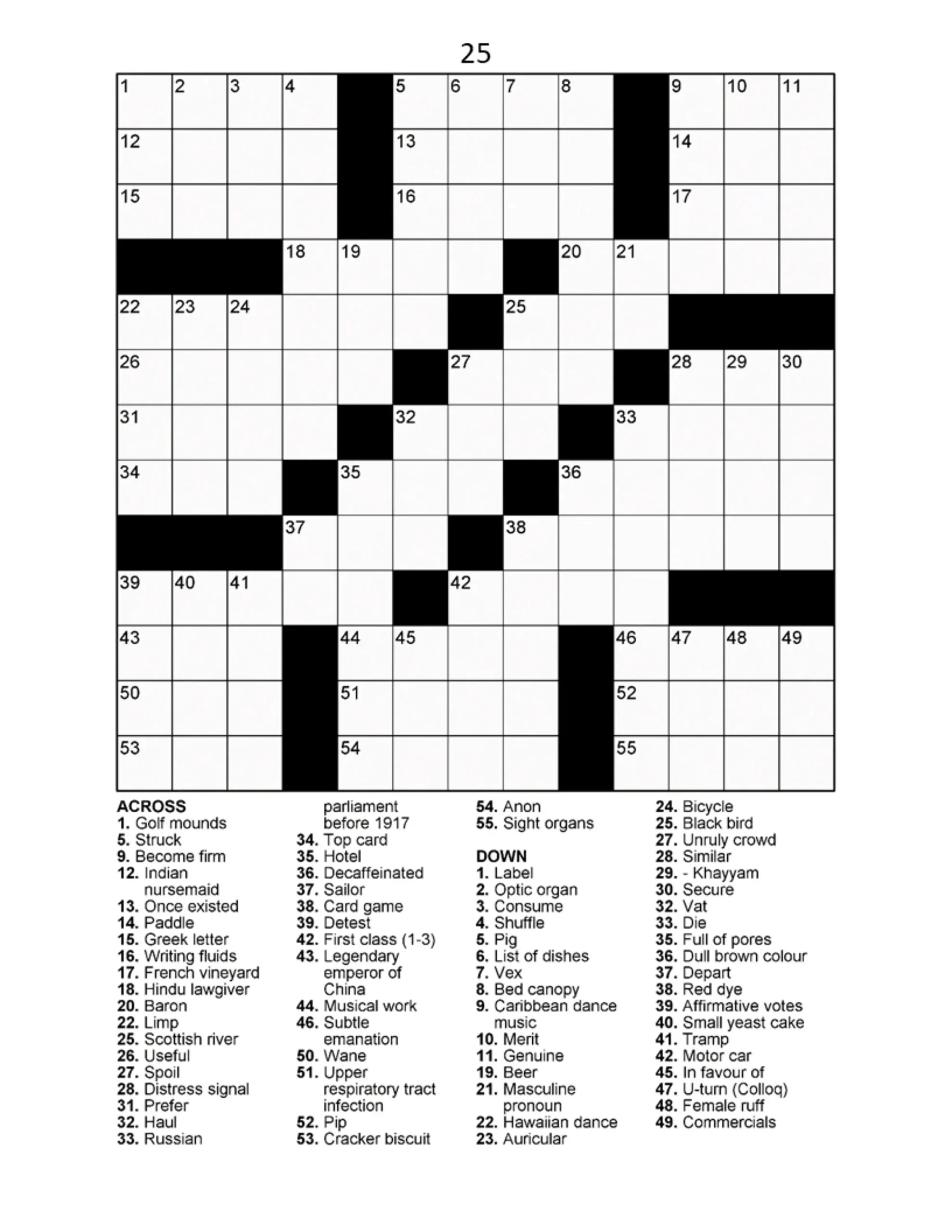 60 Large Print Crossword Puzzles Vol 2 Etsy