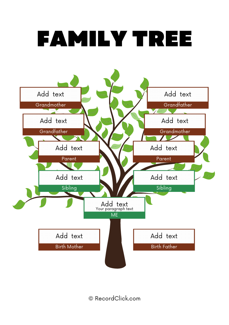 Free Printable Family Tree Templates