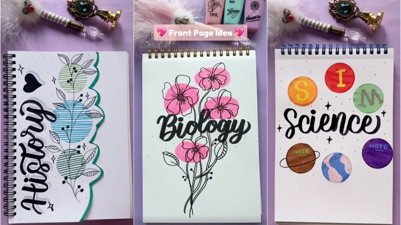 7 Must Try Front Page Designs For Your Journal DIY Notebook Cover NhuanDaoCalligraphy