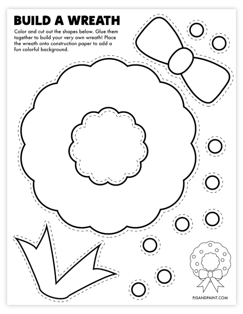 Cut Out Wreath Template Printable