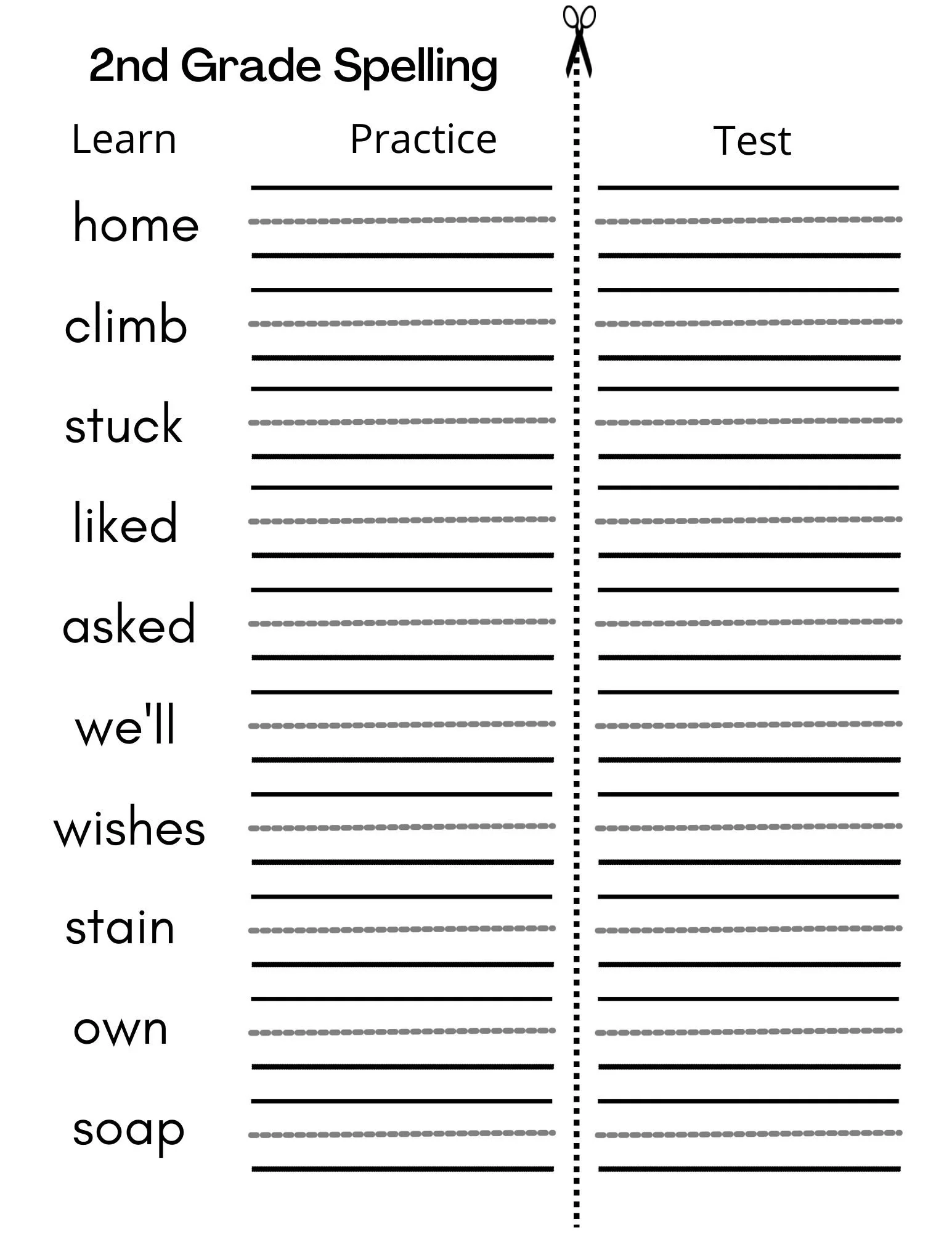 8 Printable Second Grade Writing Spelling Worksheets Spelling 8 Printable Second Grade Writing Spelling Worksheets Spelling