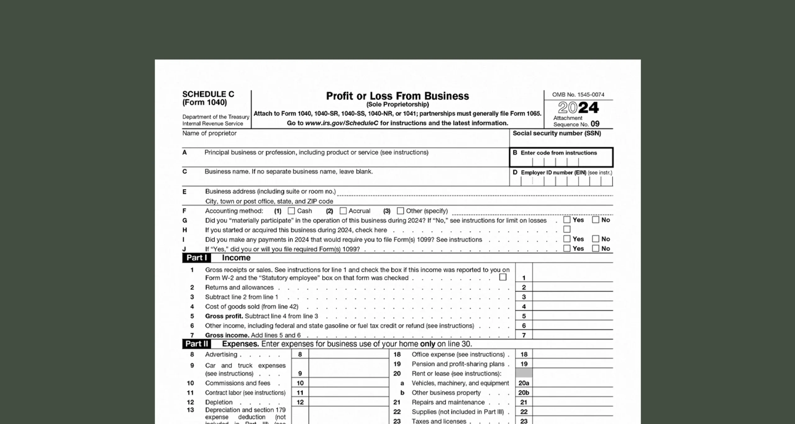 A Step by Step Guide To Filing Schedule C Form 1040 Ambrook