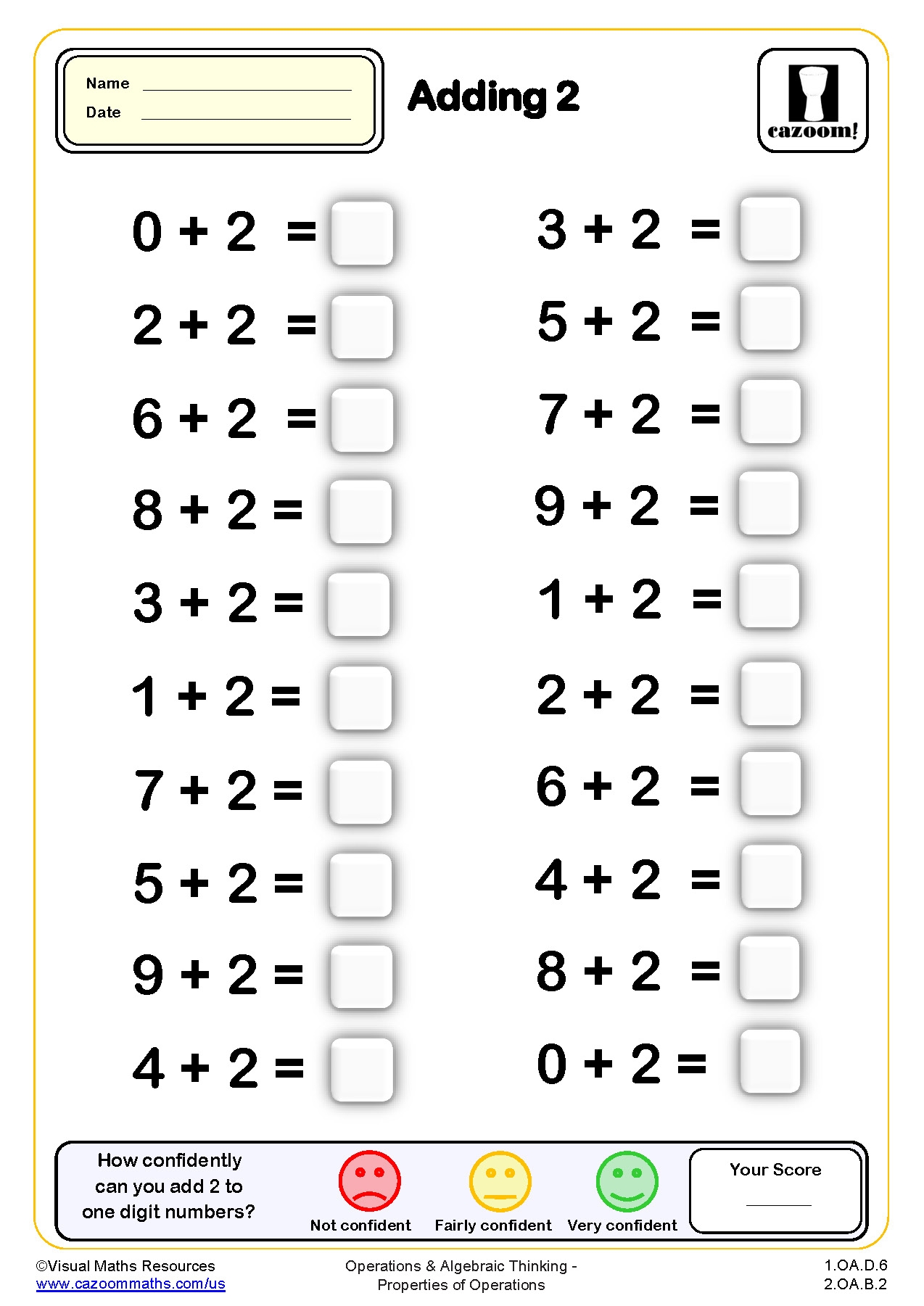 Adding 1 Drills Worksheet 20 Questions Grade 1 PDF Addition 