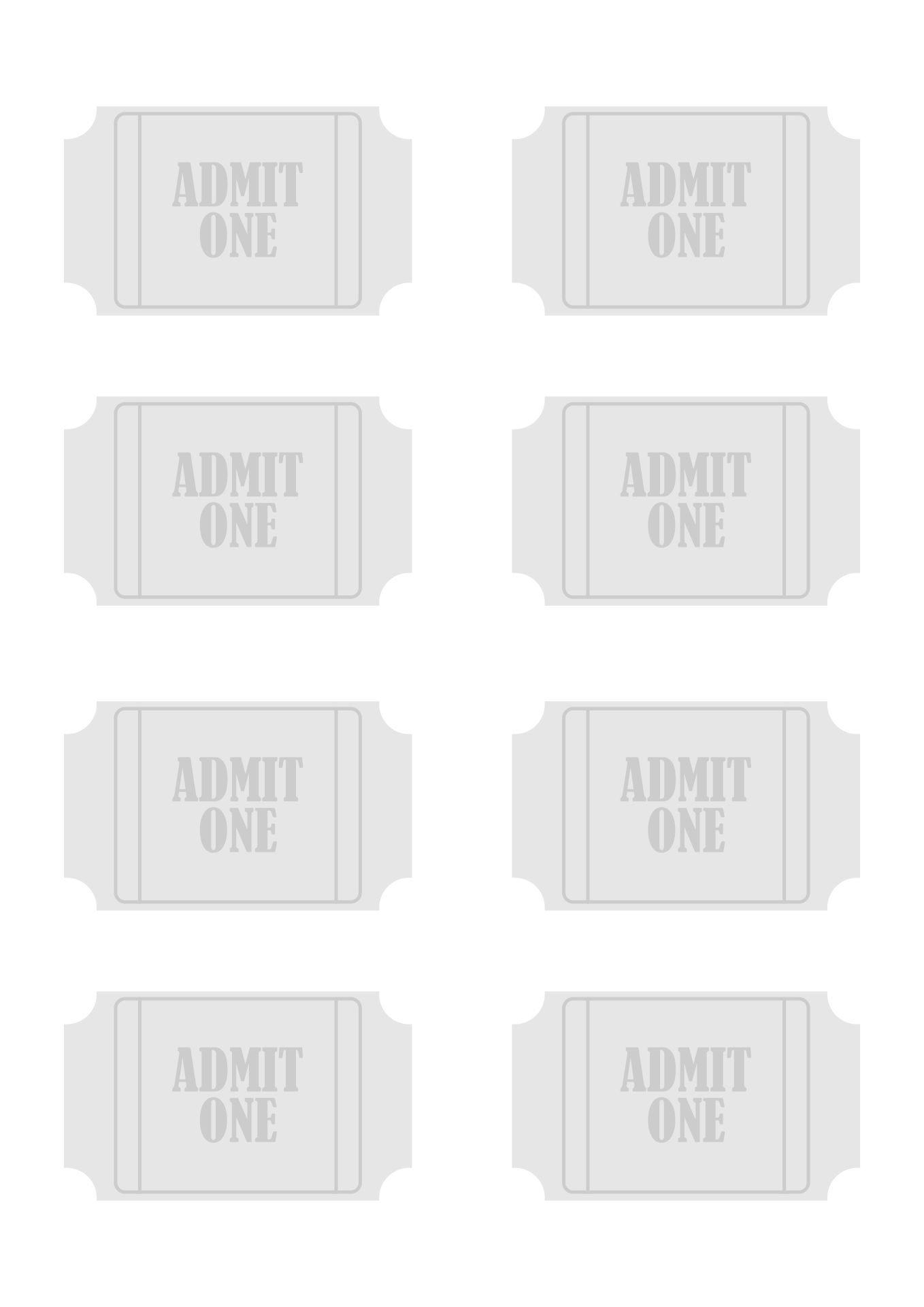 Printable Admission Ticket Template