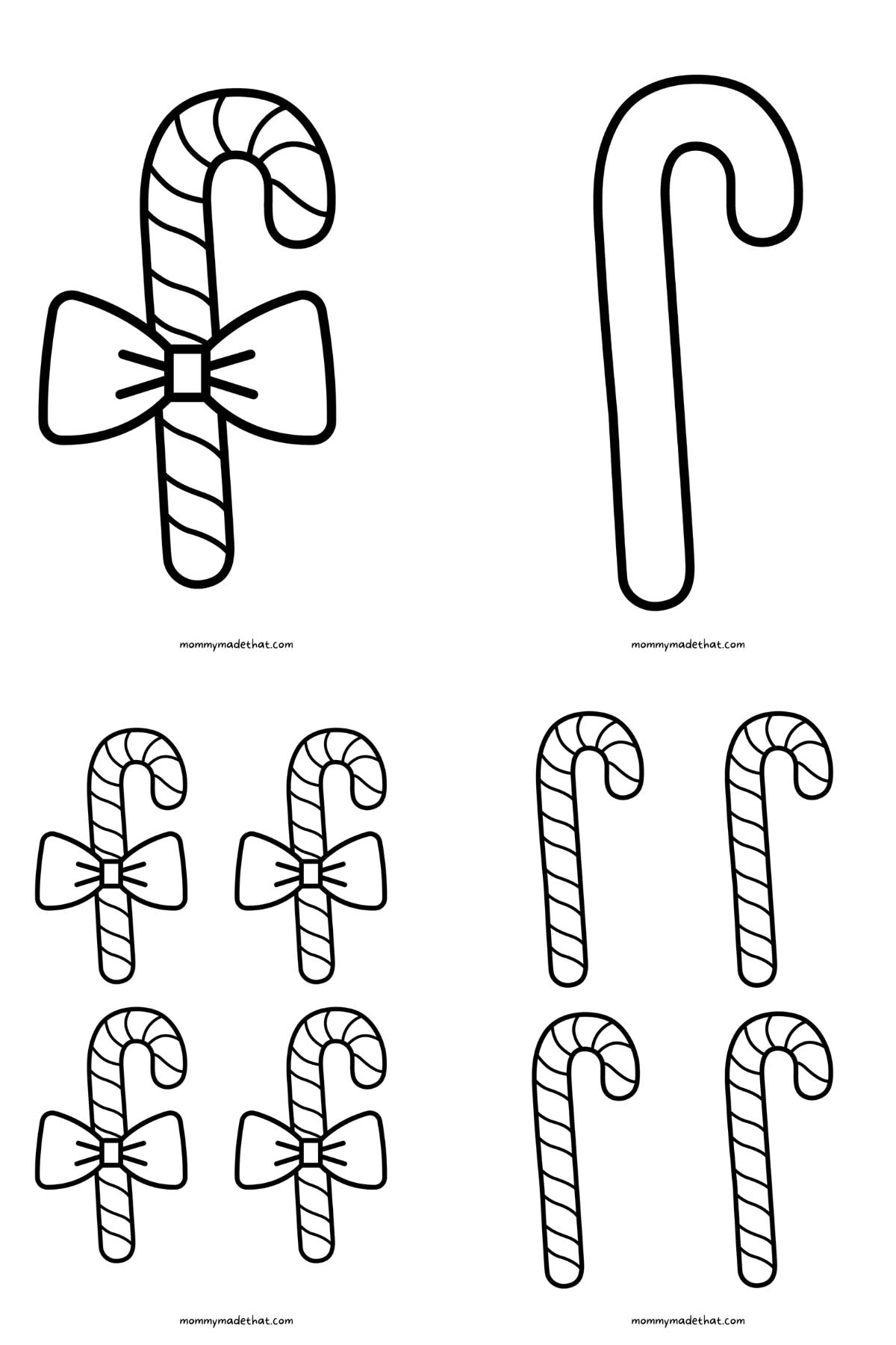 Candy Cane Template Printable
