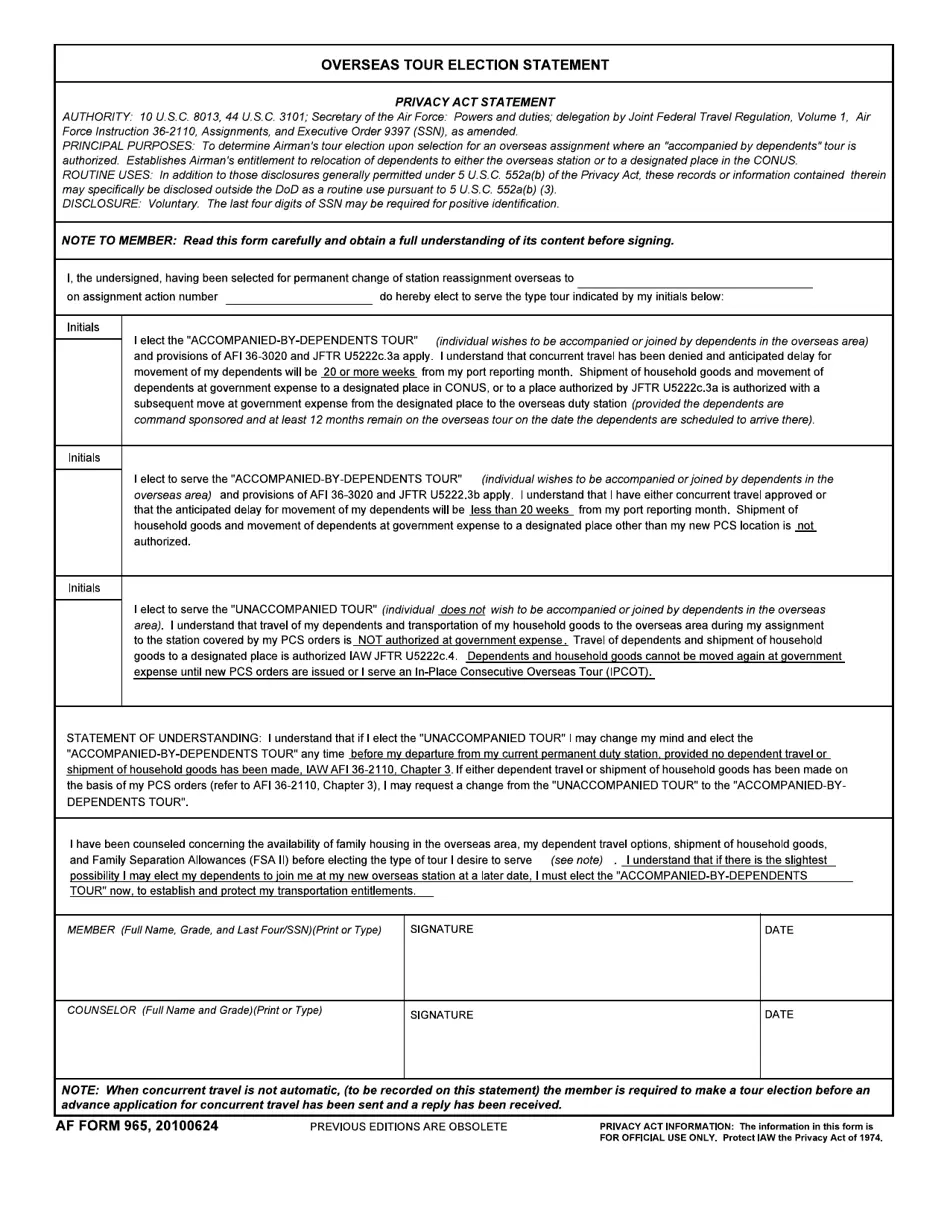 Af Form 2096 Printable