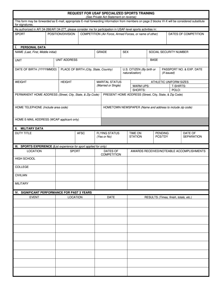 Af Form 4392 Fill Out amp Sign Online DocHub