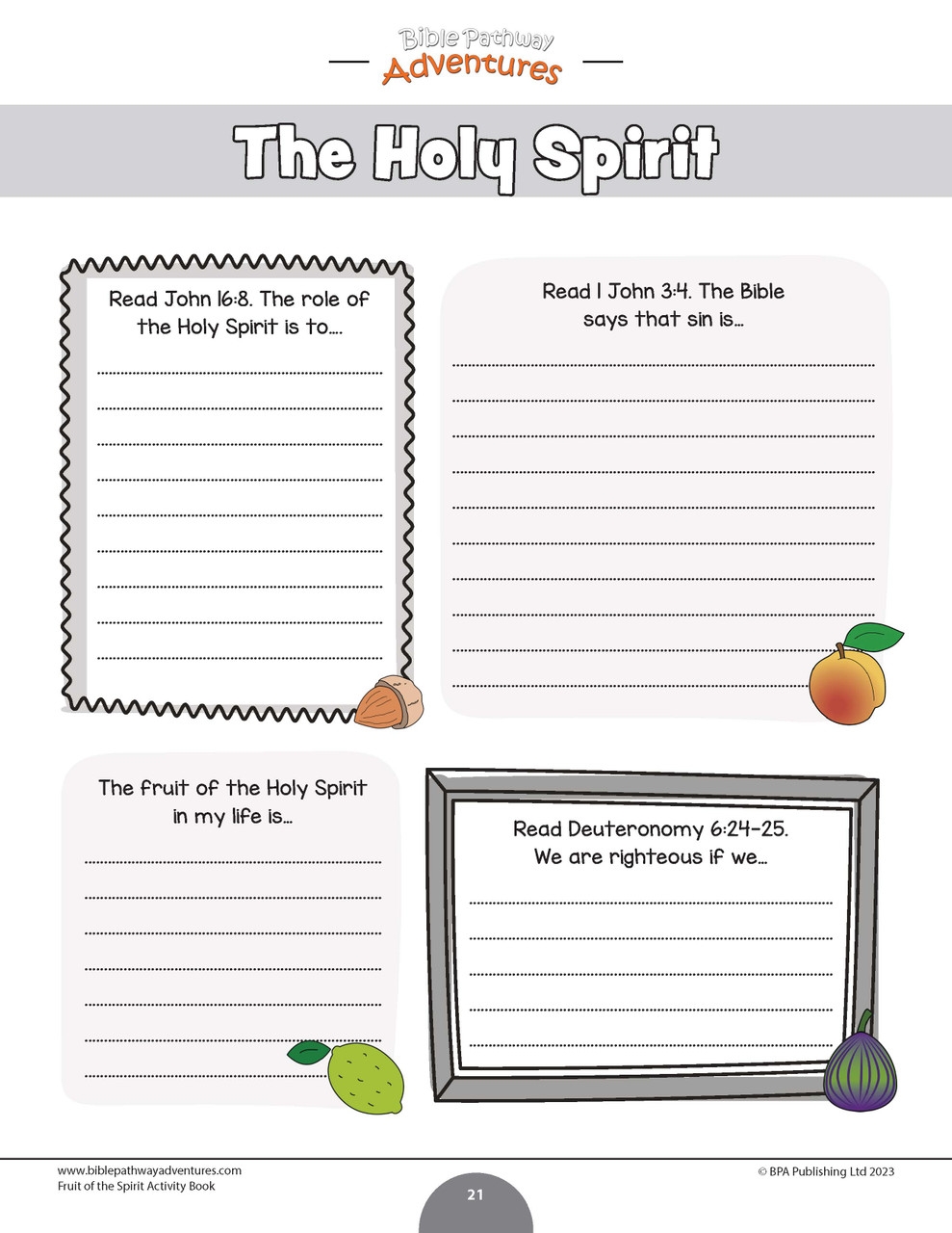 All Play On Sunday The Fruits Of The Spirit Sunday School 