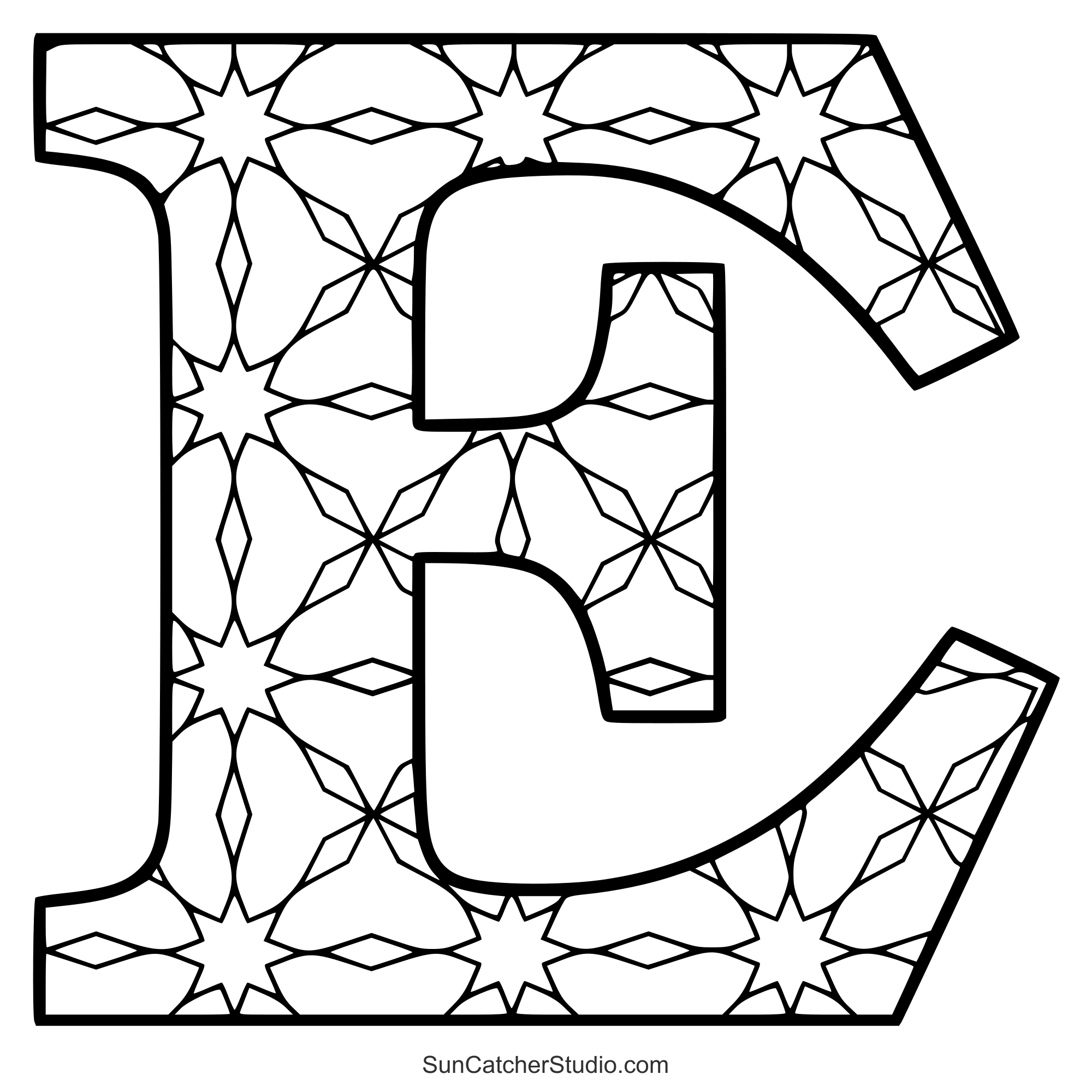 Alphabet Coloring Pages Printable Number And Letter Stencils 