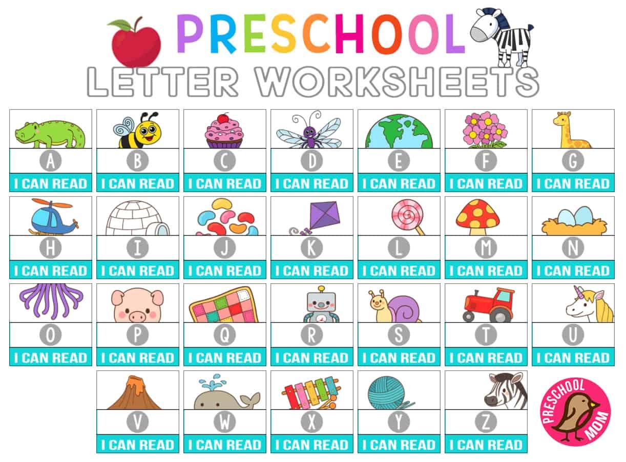 Alphabet Printables For Pre K Preschool Kindergarten 