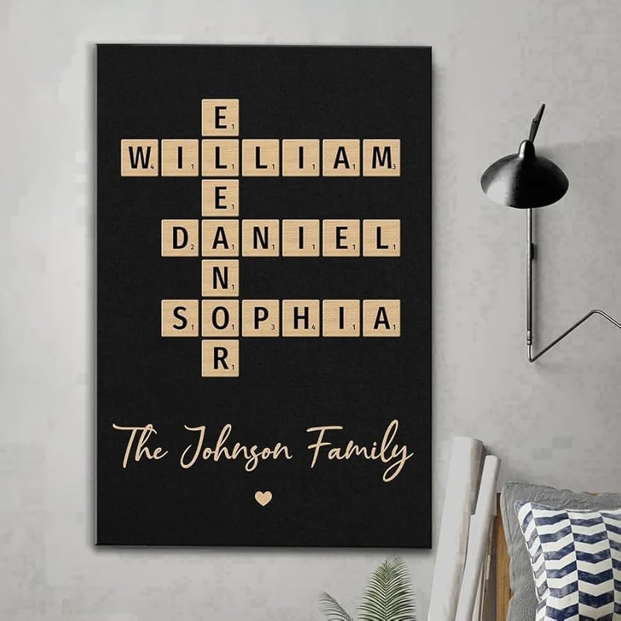Amazon Personalized Crossword Puzzle Wall Art Custom 