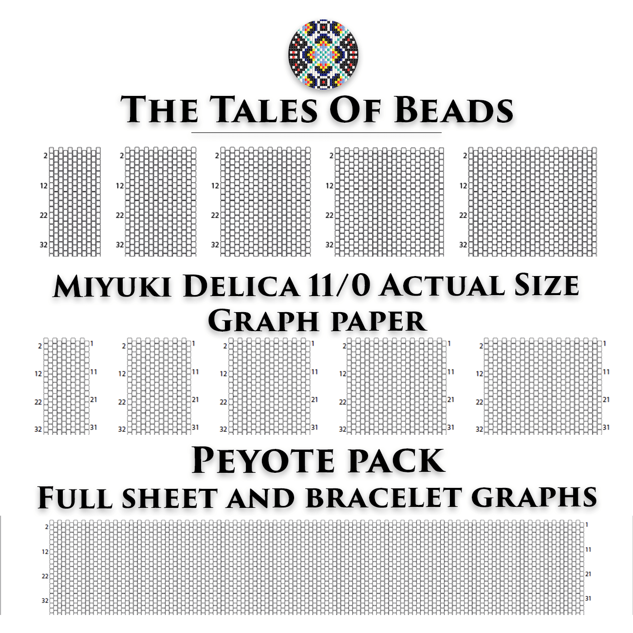 Free Printable Peyote Beading Graph Paper