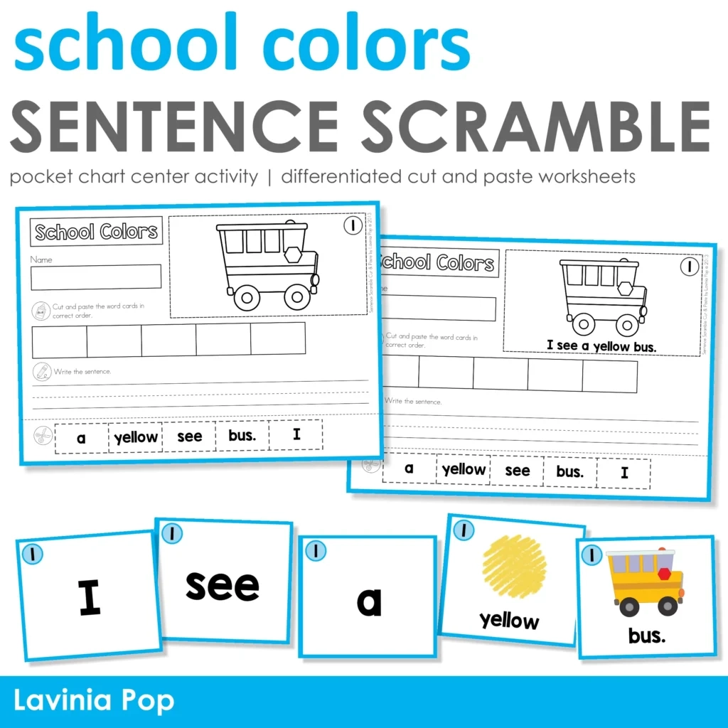 Back To School Sentence Scramble In My World