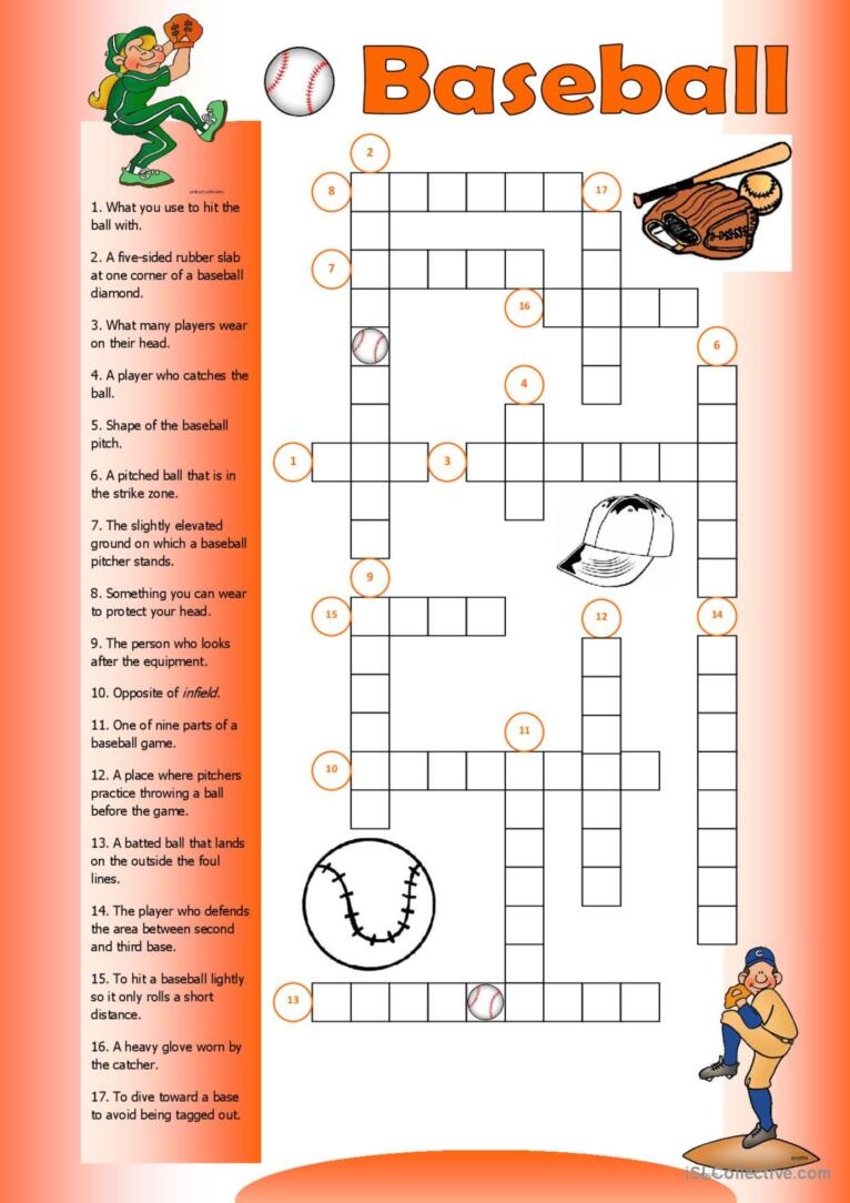 Easy Printable Baseball Crossword Puzzles