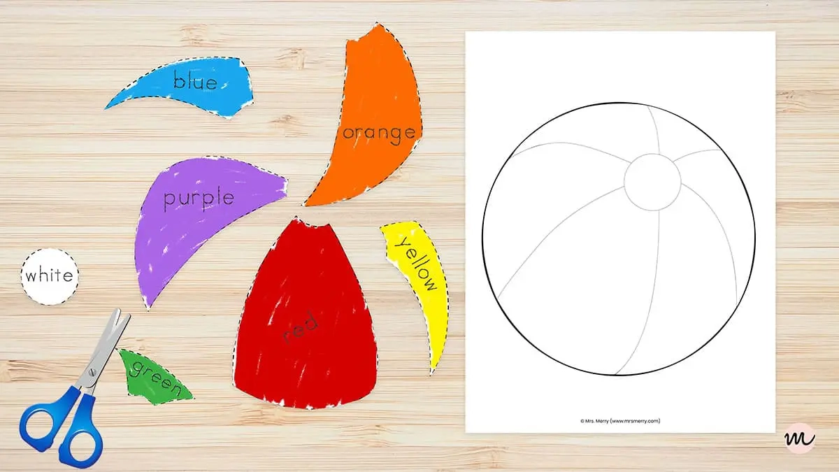 Beach Ball Craft Printable For Preschoolers Mrs Merry