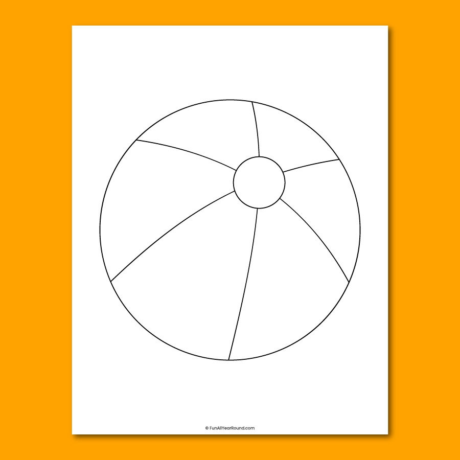 Beach Ball Template Printable