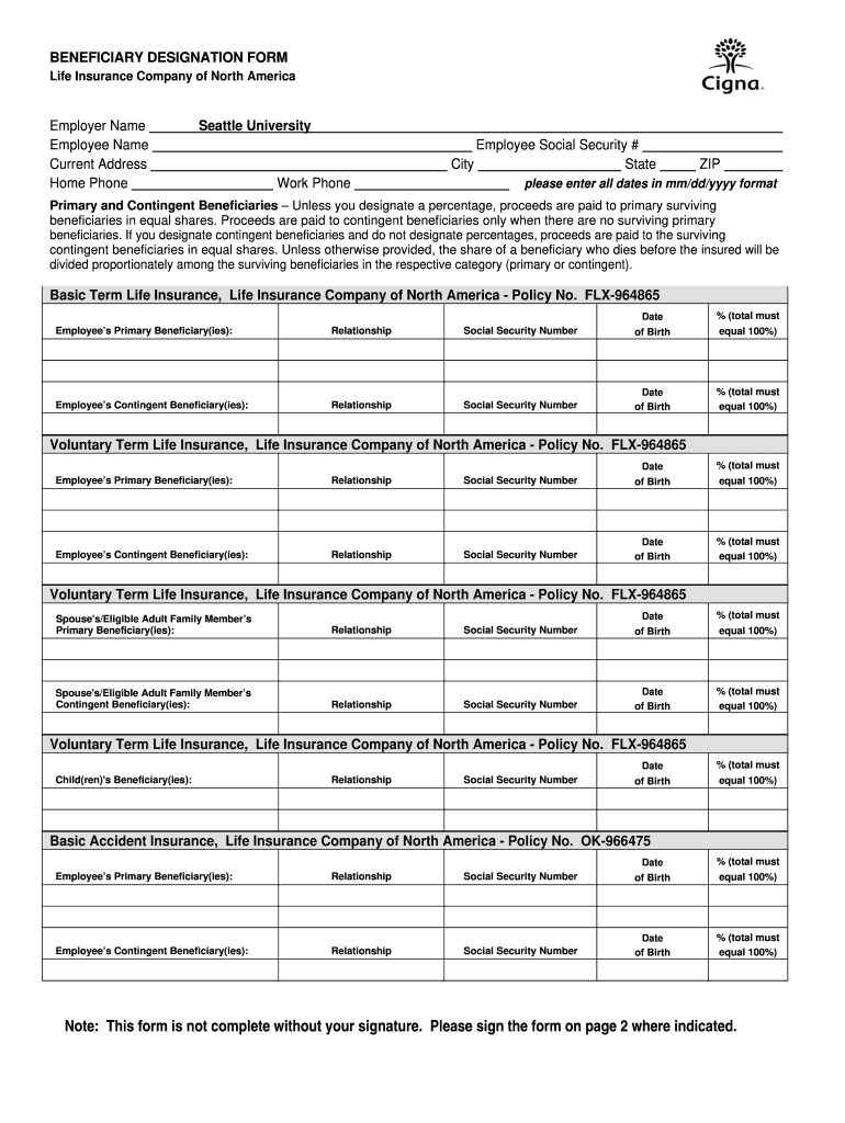 Beneficiary Form Template Fill Out amp Sign Online DocHub