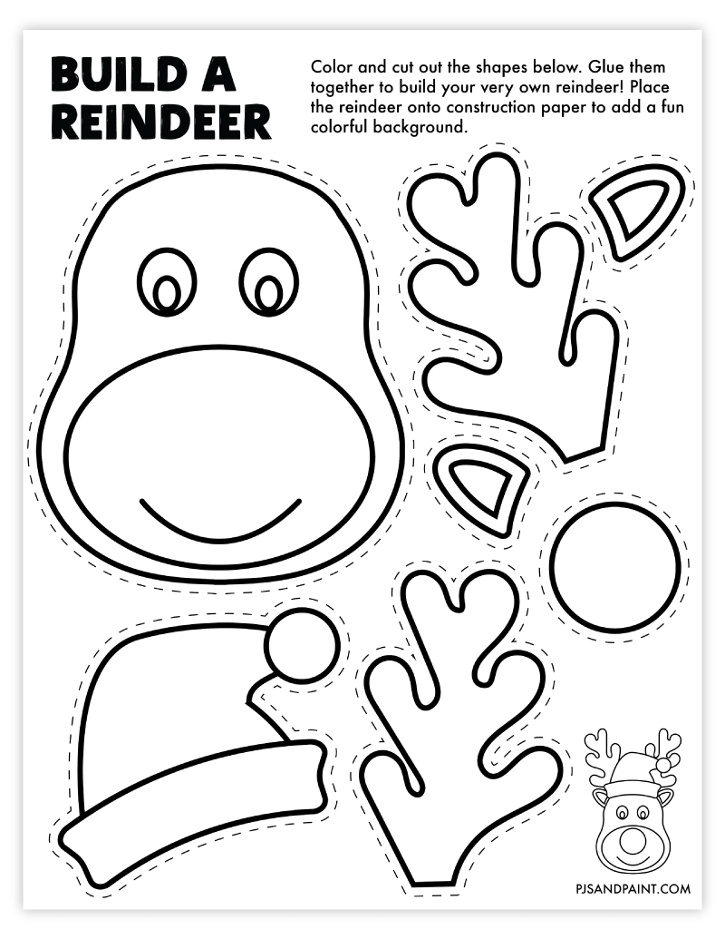 Best Reindeer Craft Template Flash Sales Free Printable Build A 