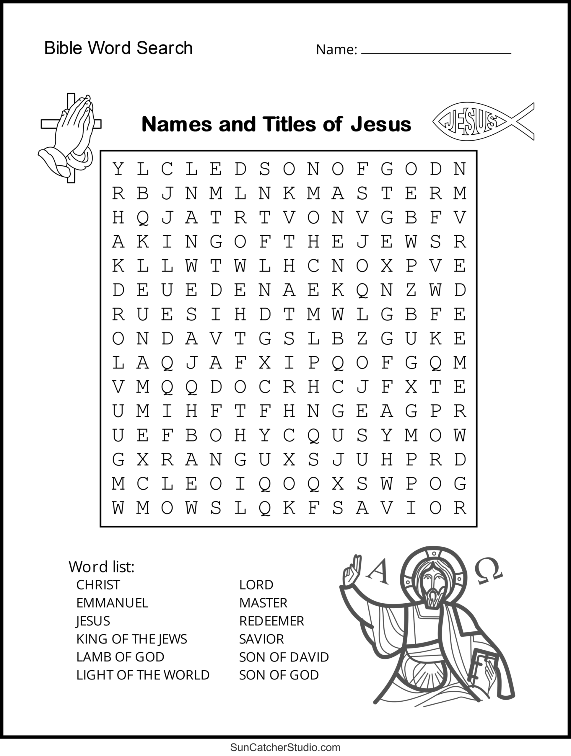 Bible Word Search Free Printable Christian Puzzles Free 
