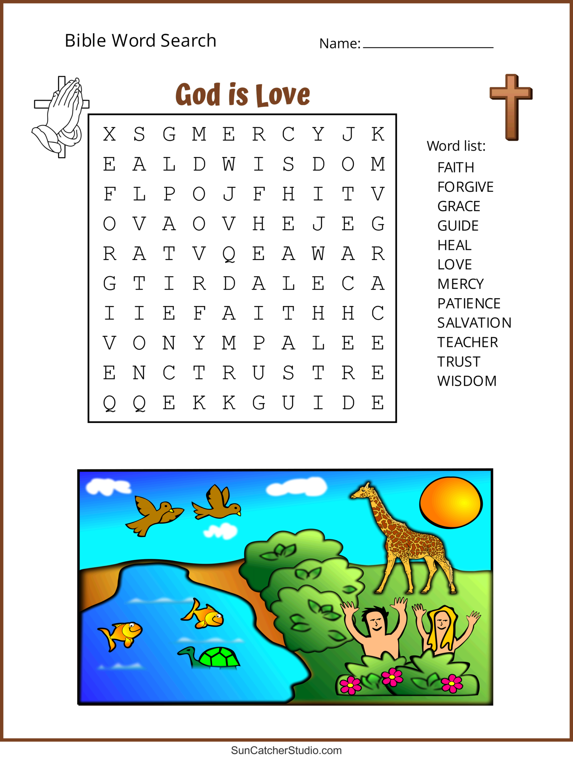 Bible Word Search Free Printable Christian Puzzles Free 