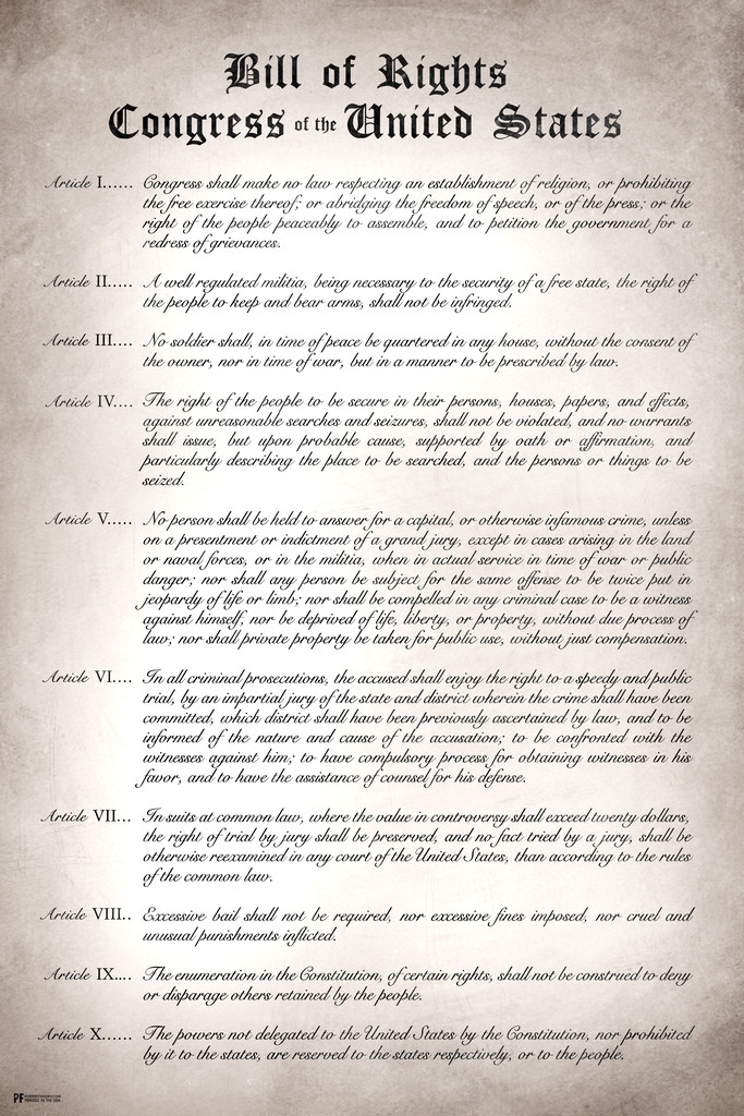 Bill Of Rights Remastered Readable Version Ten Constitutional 