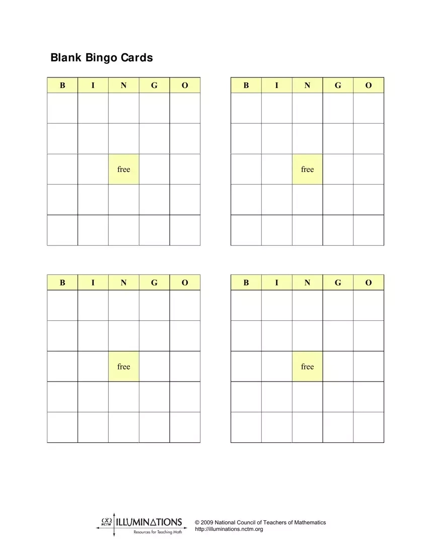 Free Printable Blank Bingo Template