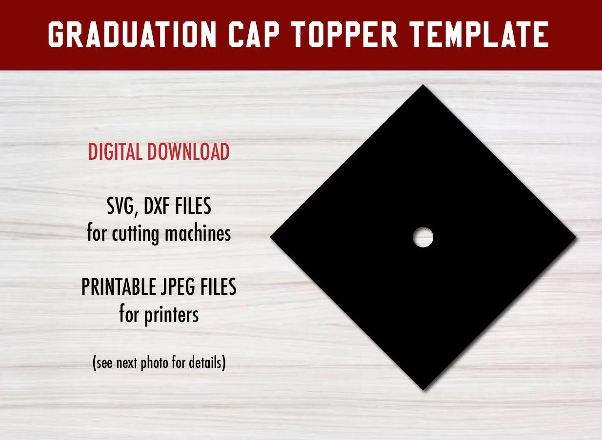 Blank Graduation Cap Topper SVG Graduation Cap Printable SVG 