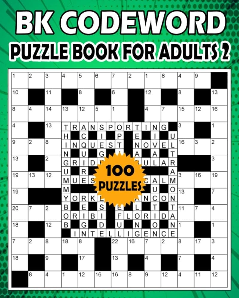 Buy BK Codeword Puzzle Book For Adults 2 Large Print Codebreaker Puzzle Book For Adults amp Seniors 100 Puzzle From BK Bouchama Book Online At Low 