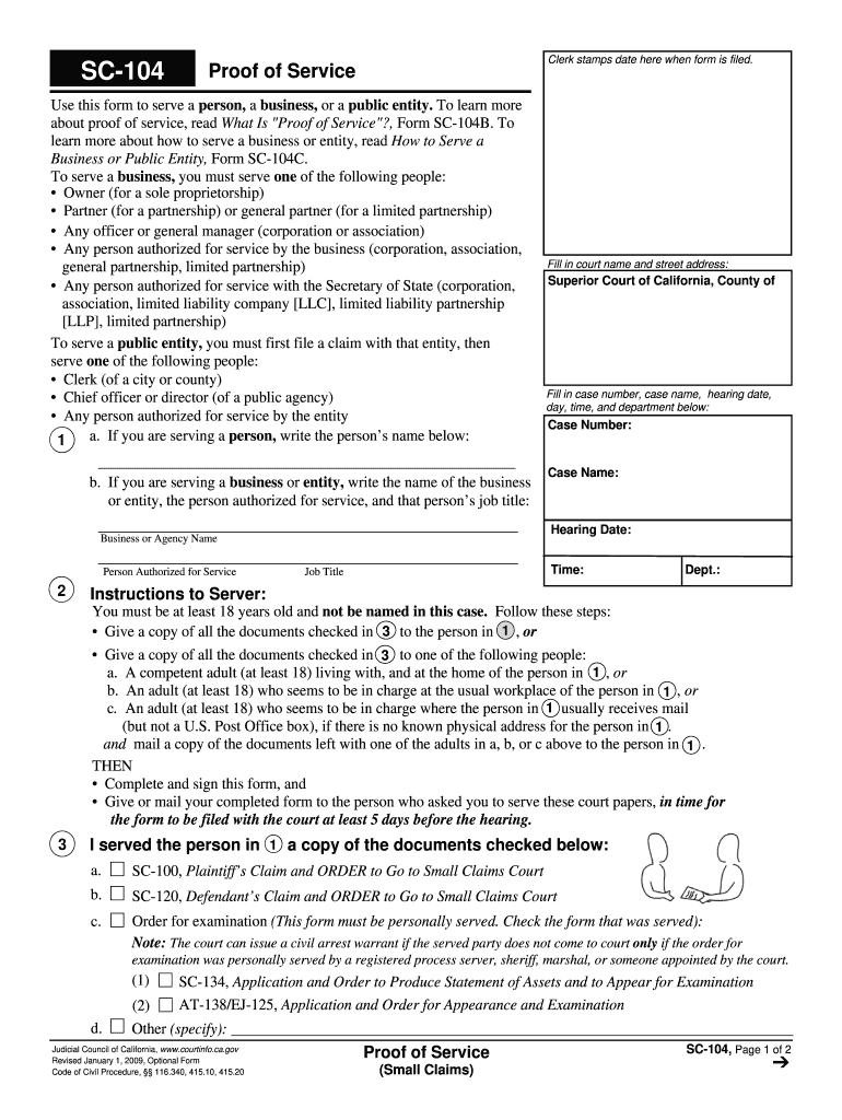 CA SC 104 Form Fill Online Printable Fillable Blank PdfFiller