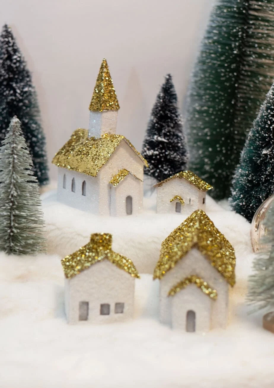 Printable Diy Christmas Village Houses Template