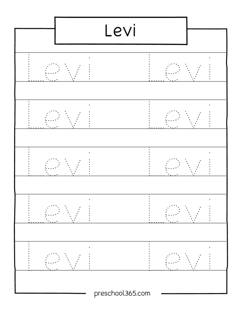 Free Trace Your Name Printable Sheets